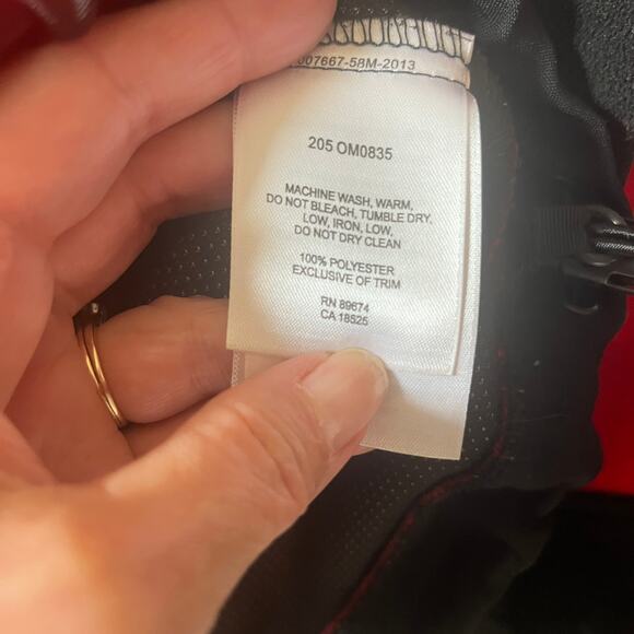 Mountain Hardwear Jacket Mens Gore Windstopper Fleece Black Red Full Zip Rain S - Picture 7 of 8